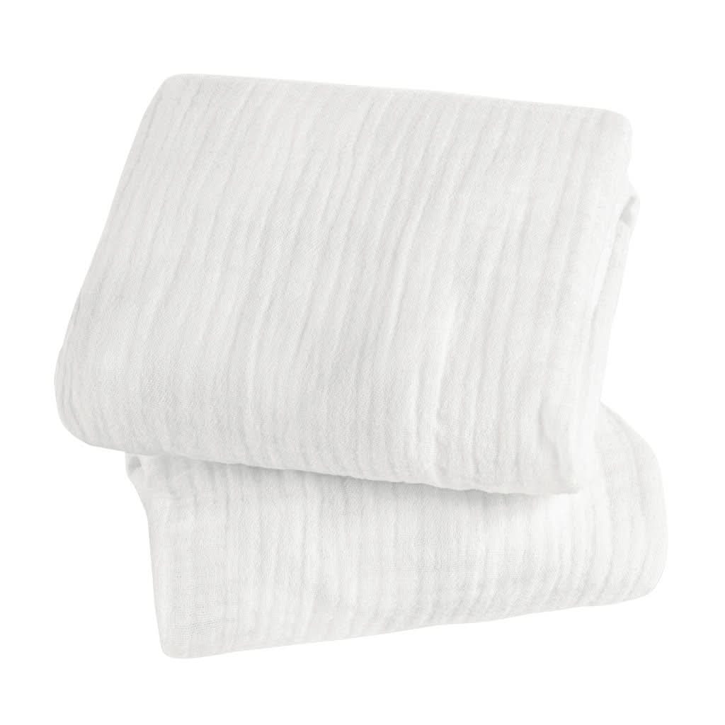 UPPAbaby Organic Cotton Bassinet Covers for Remi, Set of 2-Mattresses & Covers-UPPAbaby-White/Gray-ANB Baby Store