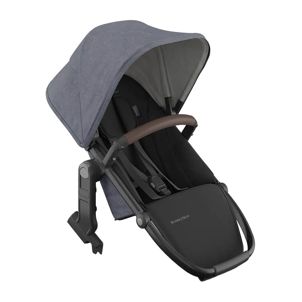 uppababy vista with bassinet and rumble seat UPPAbaby RumbleSeat V3, Julian: Dusty Blue / Carbon Frame / Chestnut Leather