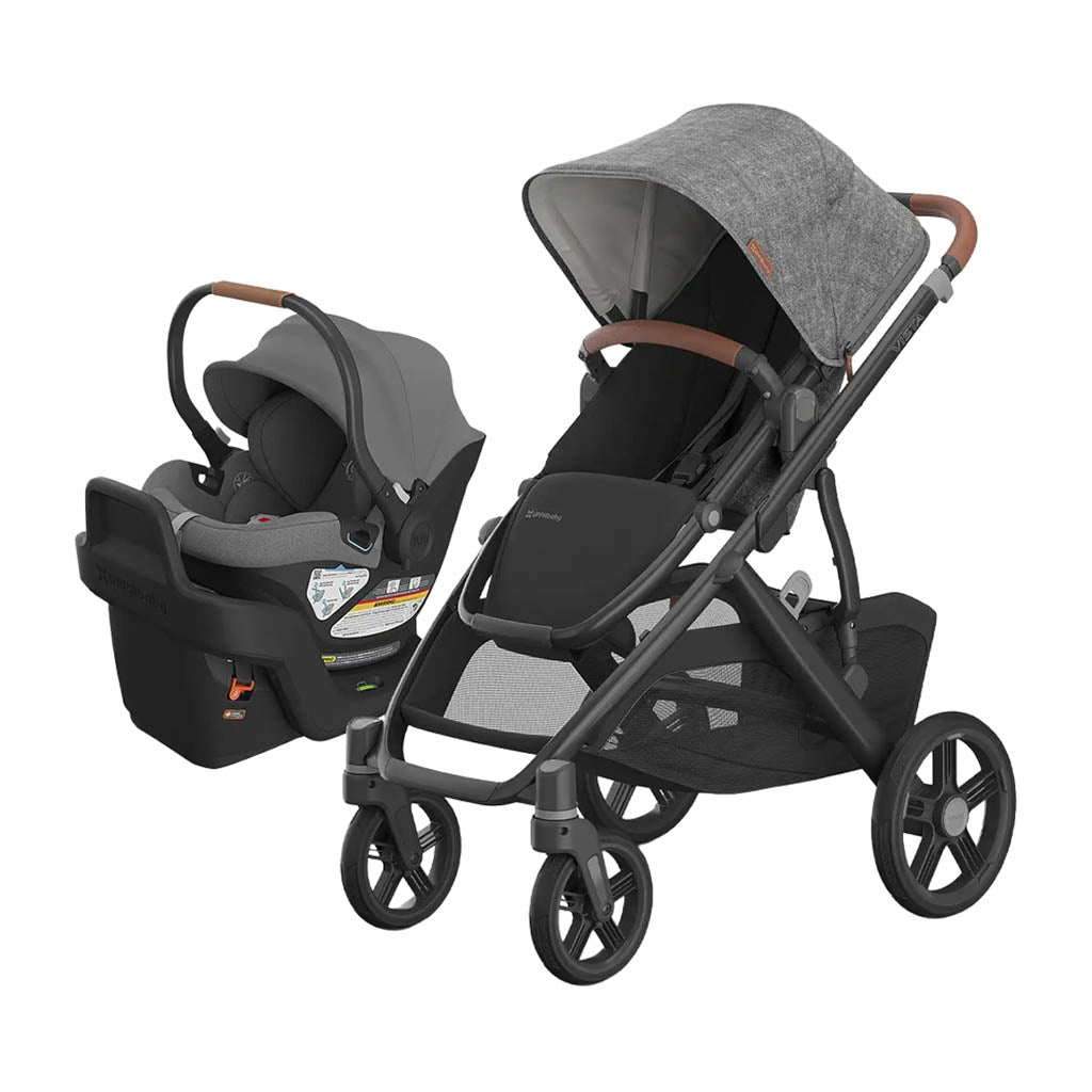UPPAbaby Vista V3 & Aria V2 Travel System-Travel Systems-UPPAbaby-Greyson: Charcoal Melange-ANB Baby Store
