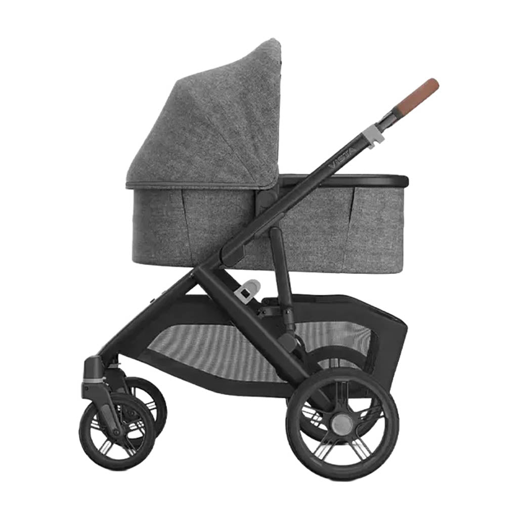 UPPAbaby Vista V3 Stroller With Bassinet-Single Strollers-UPPAbaby-Greyson: Charcoal Melange | Carbon Frame | Saddle Leather-ANB Baby Store