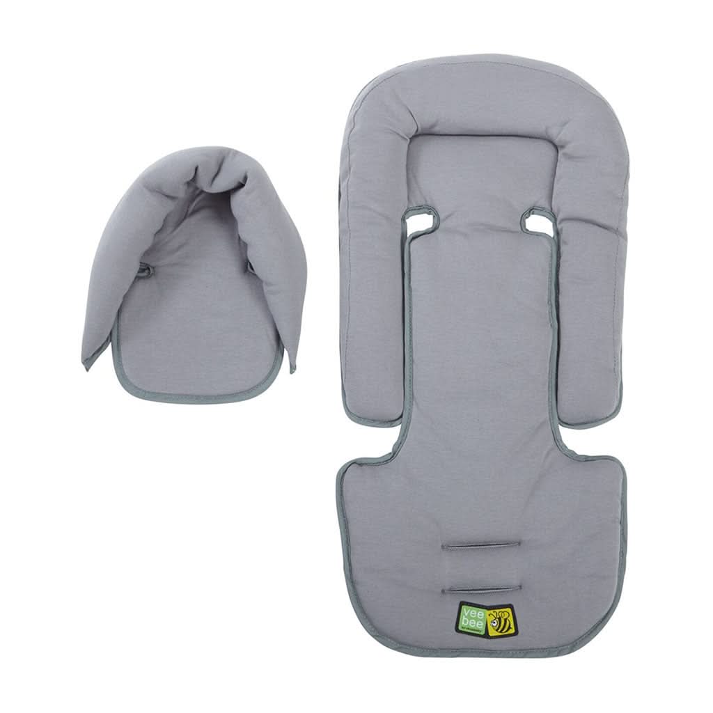 VALCO BABY All Sorts Seat Pad and Head Hugger-Silver_2 - ANB Baby