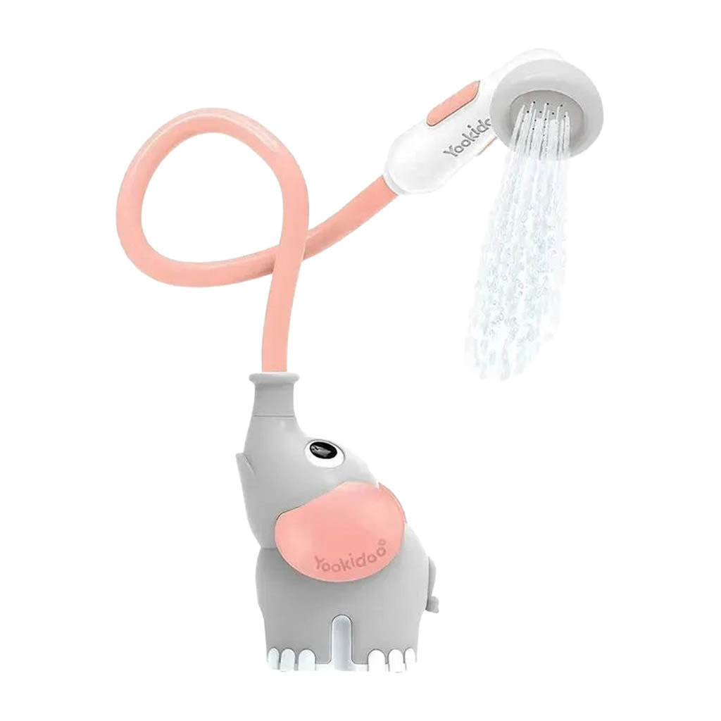 Yookidoo Elephant Baby Shower-Bath Tubs & Accessories-Yookidoo-Grey / Pink-ANB Baby Store