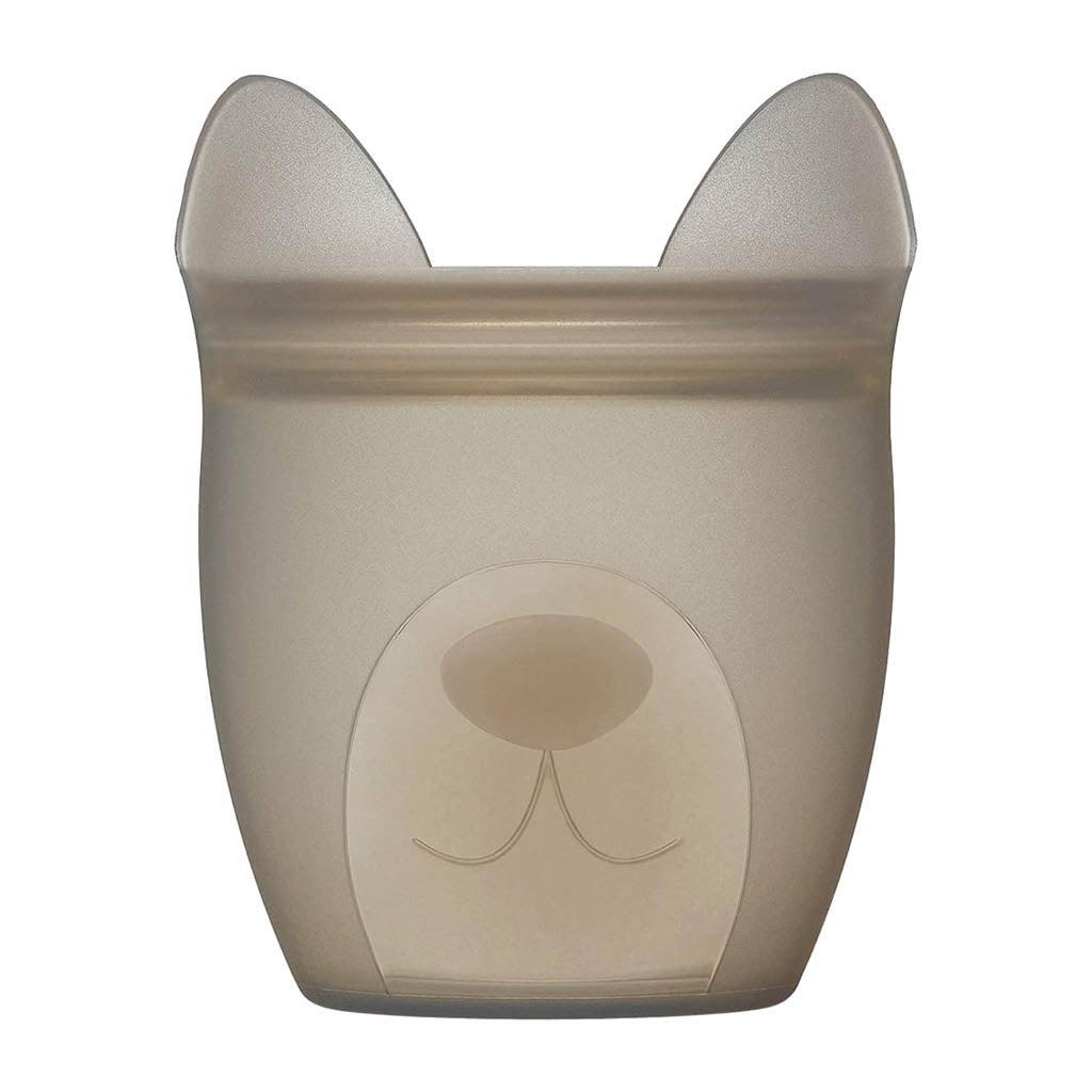 Zip Top Reusable Baby + Kid Snack Containers 100% Silicone-Mealtime Accessories-Zip Top-Grey Dog-ANB Baby Store