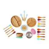 AVANCHY Bamboo Infant Feeding Spoons 5 Pack - Multi Color - ANB Baby