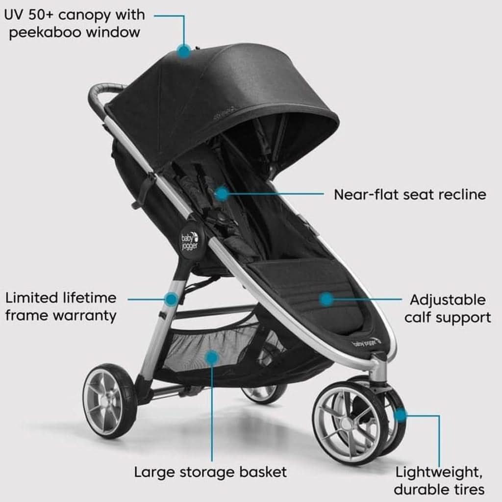city mini travel stroller Baby Jogger City Mini 2 3W + City GO 2 Travel System, Opulent Black