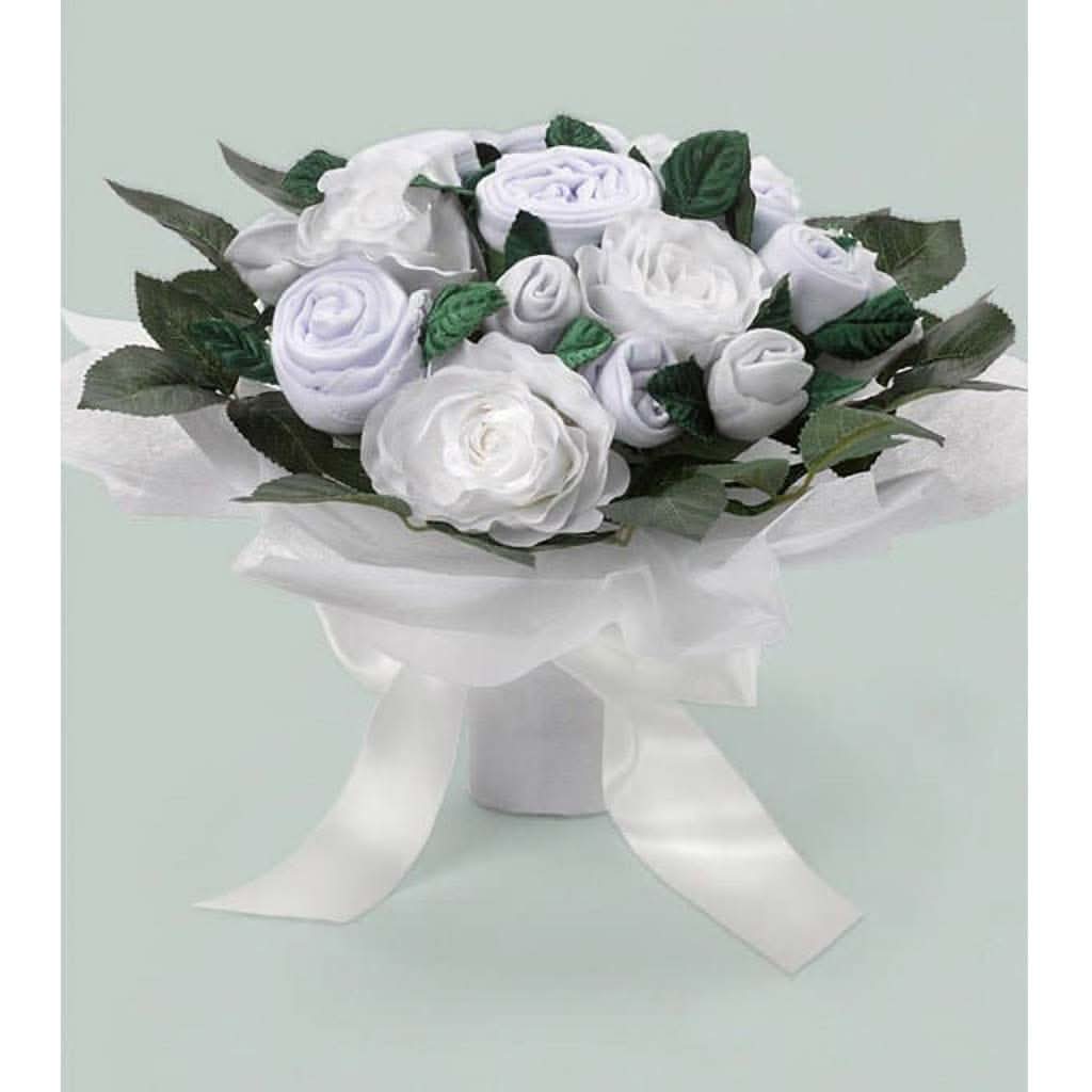 Babyblooms Luxury Rose Baby Clothes Bouquet-Clothing-Babyblooms-White-ANB Baby Store
