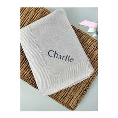 Babyblooms Personalized Knitted Baby Blanket, ANB BABY