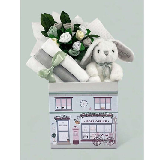 Babyblooms Personalized Little Bunny Welcome Baby Keepsake Box - ANB Baby