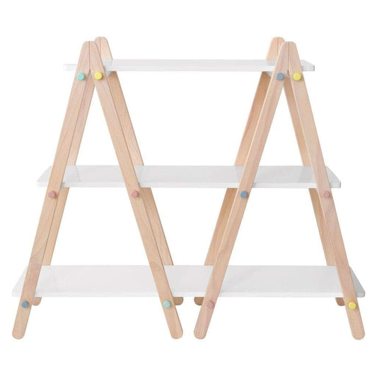 Babyletto Dottie Bookcase, White and Washed Natural Finish - BABM10511WNX - ANB Baby