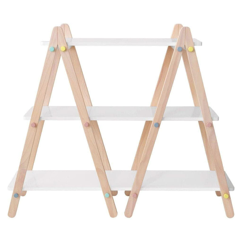 Babyletto Dottie Bookcase, White and Washed Natural Finish - BABM10511WNX - ANB Baby