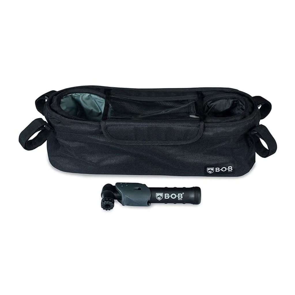 BOB Gear Deluxe Handlebar Console with Tire Pump for Single Jogging Strollers-Stroller Accessories-BOB Gear-Black - Available End Of April-ANB Baby Store