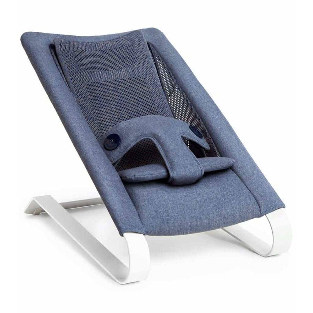 Bombol Bamboo 3D Knit Bouncer, Denim Blue-Bouncers & Rockers-Bombol-ANB Baby Store