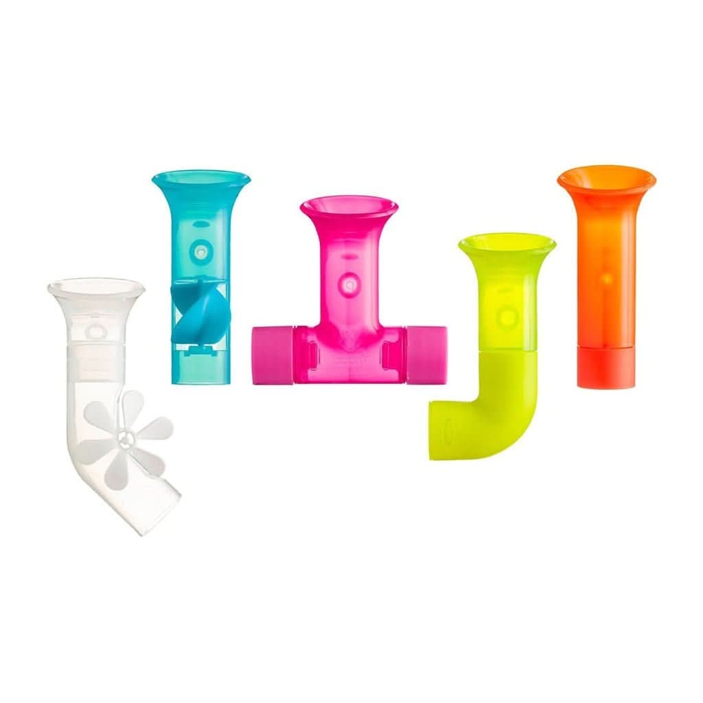 Boon Set of 5 Building Bath Pipes Toy-Bath Tubs & Accessories-Boon-Blue-ANB Baby Store