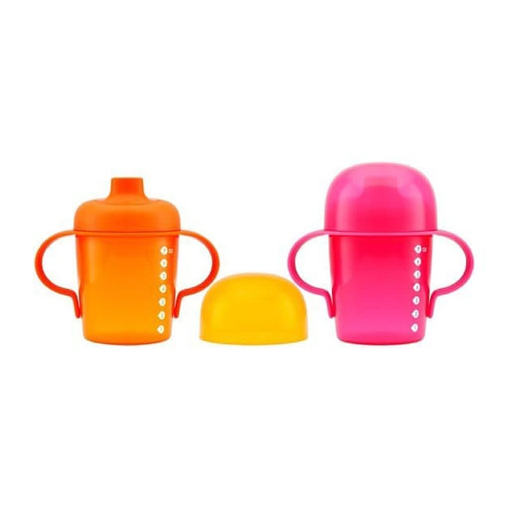 BOON Sip Firm Spout Sippy Cup - 7oz Pink / Orange-Mealtime Accessories-Boon-ANB Baby Store