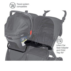 Britax B - Lively Double Stroller Infant Car Seat Adapter & Child Tray Kit, ANB BABY