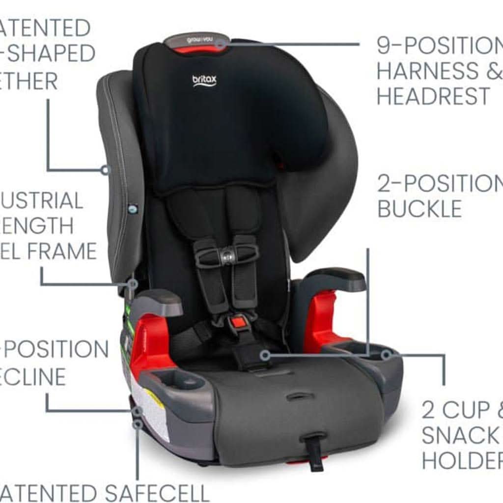 britax safewash car seat Britax Grow With You Harness-To-Booster Car Seat, Mod Black Safewash