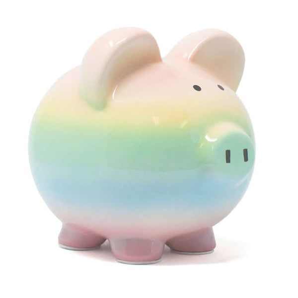 Child to Cherish Rainbow Ombre Piggy Bank