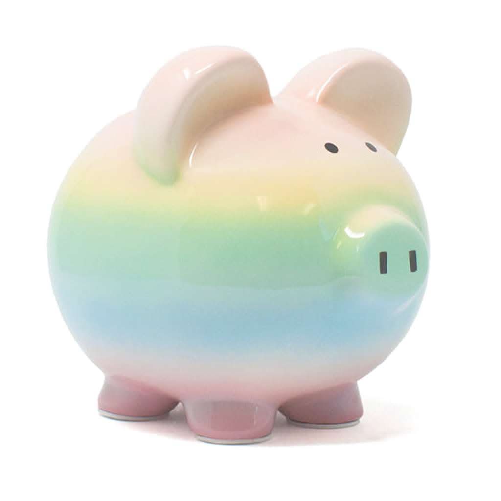 Child to Cherish Rainbow Ombre Piggy Bank-Nursery Decor-Child To Cherish-ANB Baby Store