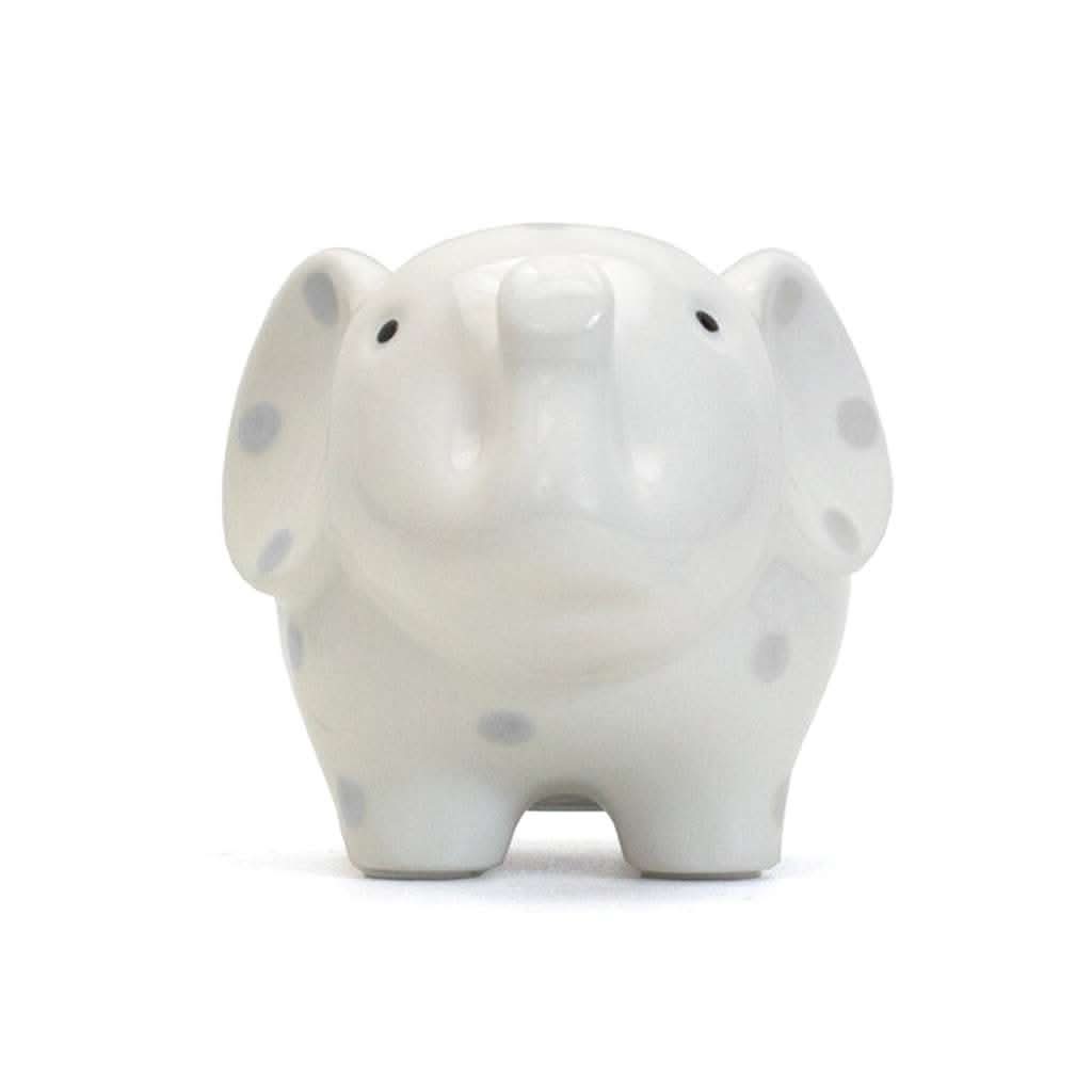 Child to Cherish White with Grey Polka Dots Elephant Bank-Nursery Decor-Child To Cherish-ANB Baby Store