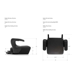 CLEK Ozzi LATCHing Backless Booster Car Seat - Carbon - Available October, ANB BABY