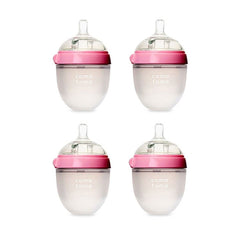 Comotomo Baby Bottle 5 - Ounce/150 ml Kit, Pink, Pack of 4, ANB BABY