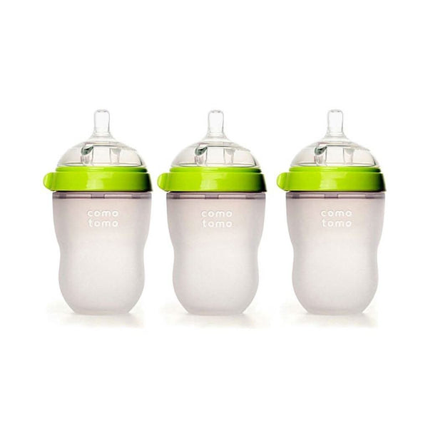 Comotomo Baby Bottle 8-Ounce/250 ml Kit, Green, Pack of 3