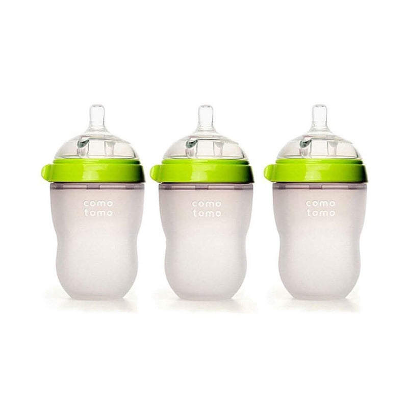 Comotomo Baby Bottle 8 - Ounce/250 ml Kit, Green, Pack of 3 - ANB Baby