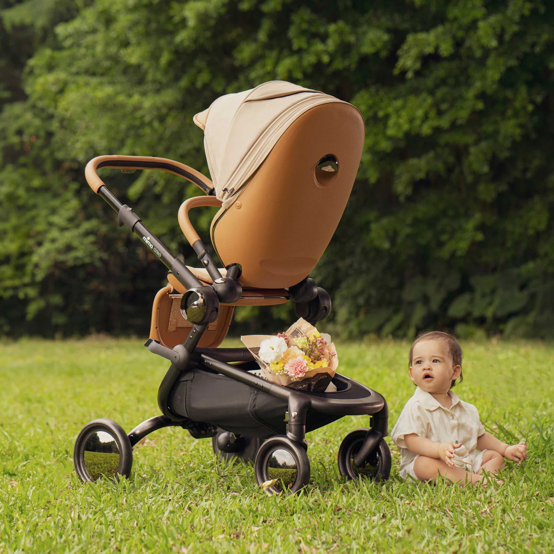 Mima Creo Stroller-Single Strollers-mima-White-ANB Baby Store