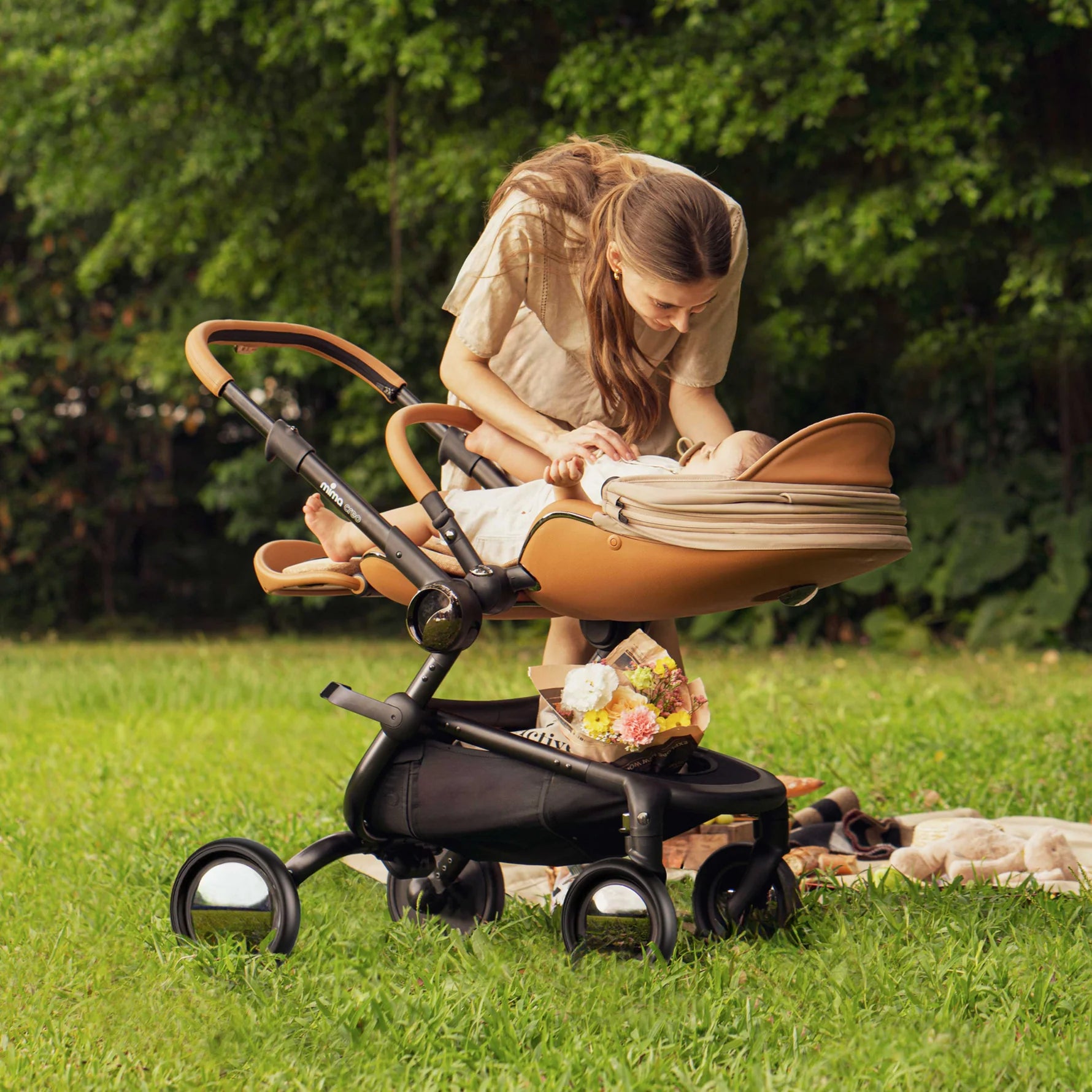 Mima Creo Stroller-Single Strollers-mima-White-ANB Baby Store