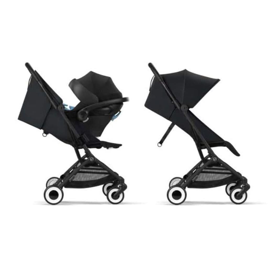 Cybex Orfeo Lightweight Stroller, Black Frame with Magic Black Seat, ANB BABY