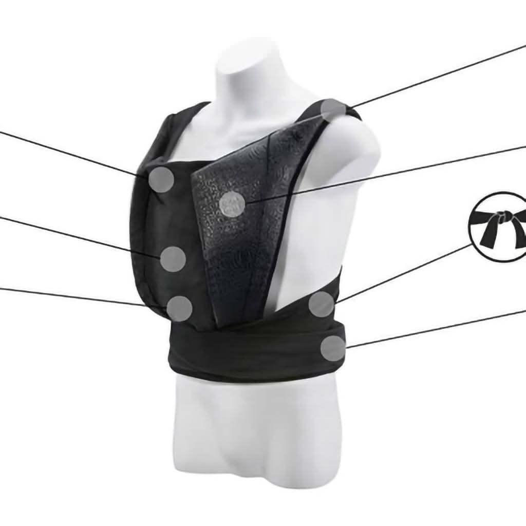 CYBEX YEMA TIE Leather Look Baby Carrier Stardust Black ANB BABY