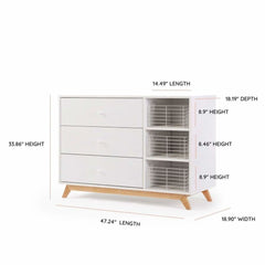 DaDaDa Central Park 2.0 3 - Drawer, Two Shelves Dresser, ANB BABY