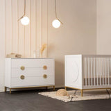DaDaDa Chicago 3 - Drawer Dresser, White / Gold - ANB Baby