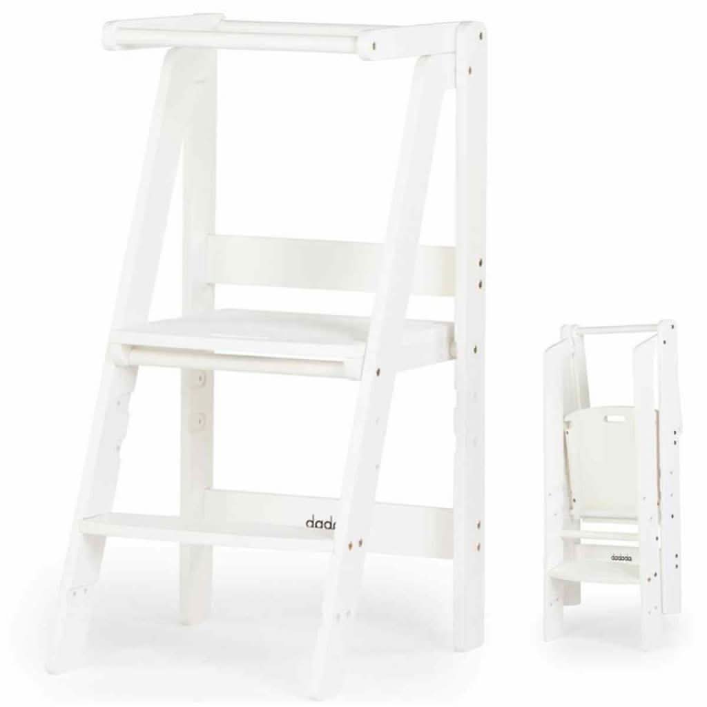 DaDaDa Folding Toddler Tower-Nursery Decor-DaDaDa-White-ANB Baby Store