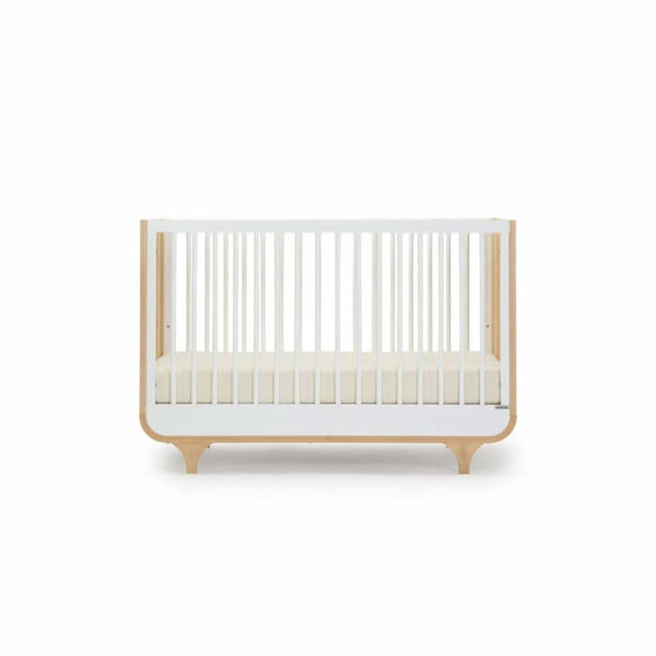 DaDaDa Jolly 3-in-1 Convertible Crib, White / Natural