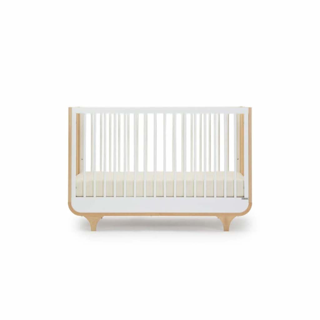 DaDaDa Jolly 3-in-1 Convertible Crib, White / Natural-Cribs & Bassinets-DaDaDa-ANB Baby Store