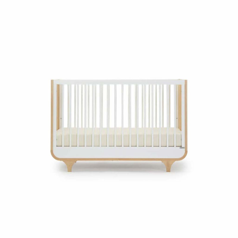 DaDaDa Jolly 3 - in - 1 Convertible Crib, White / Natural - ANB Baby