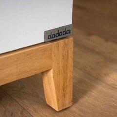 DaDaDa Lala Little 3 - Drawer Dresser, White / Red Oak - Available September, ANB BABY
