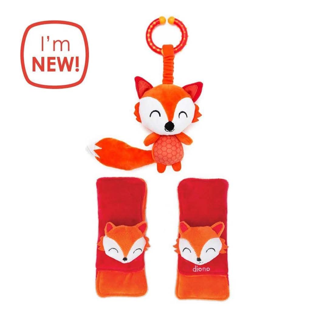 Diono Character Baby Harness Soft Wrap & Linkie Toy-Car Seat Accessories-Diono-Orange Fox-ANB Baby Store
