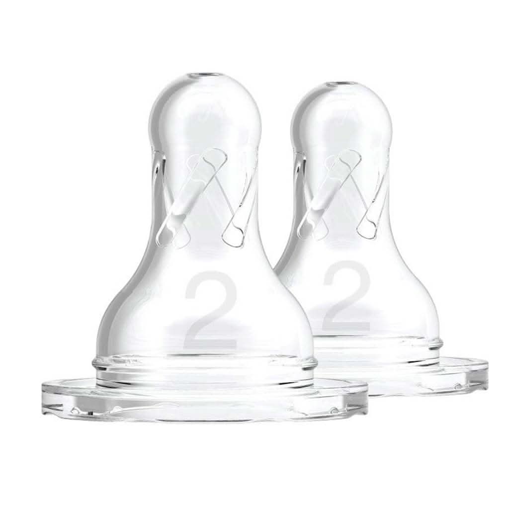 Dr. Brown's Different Level Silicone Narrow Nipple, 2-Pack-Feeding Bottles-Dr. Brown's-Level 4-ANB Baby Store
