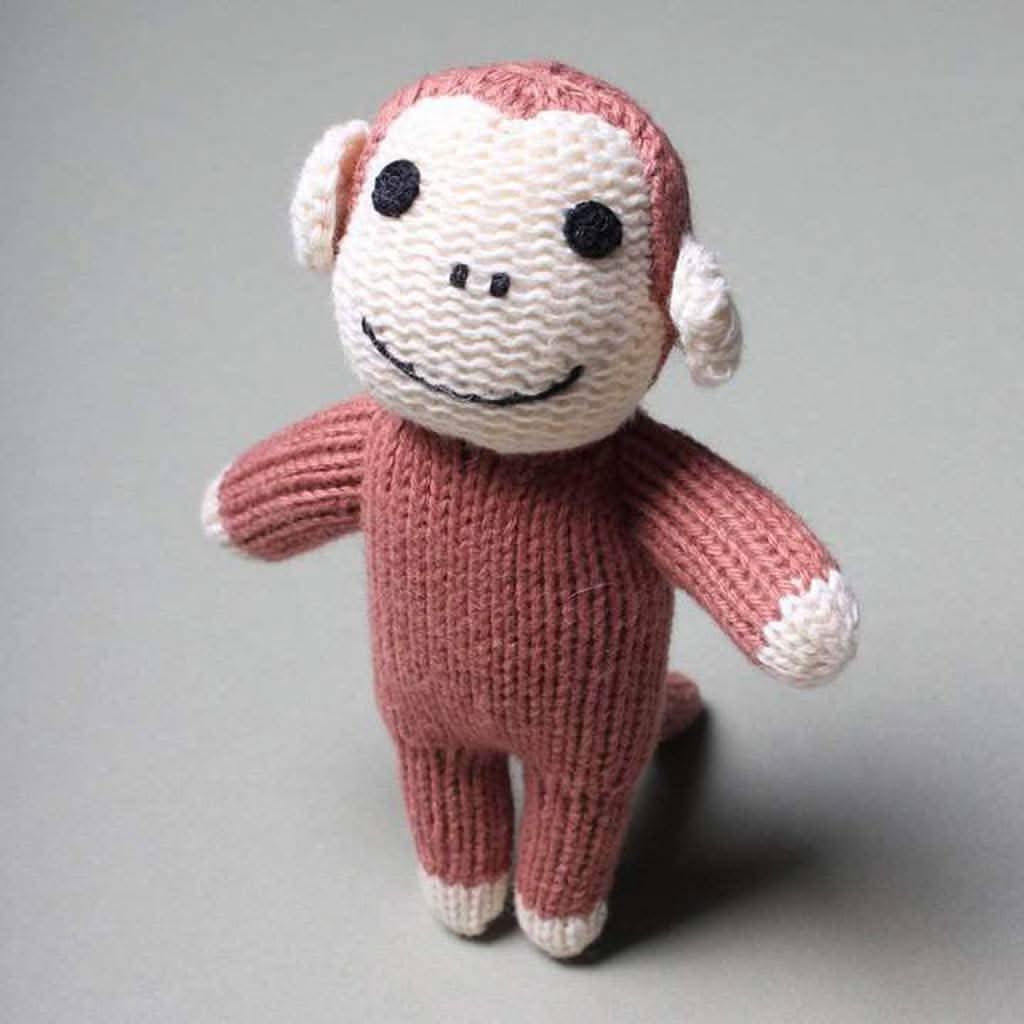 Estella Organic Monkey Rattle Baby Toy-Plush Toys-Estella-ANB Baby Store