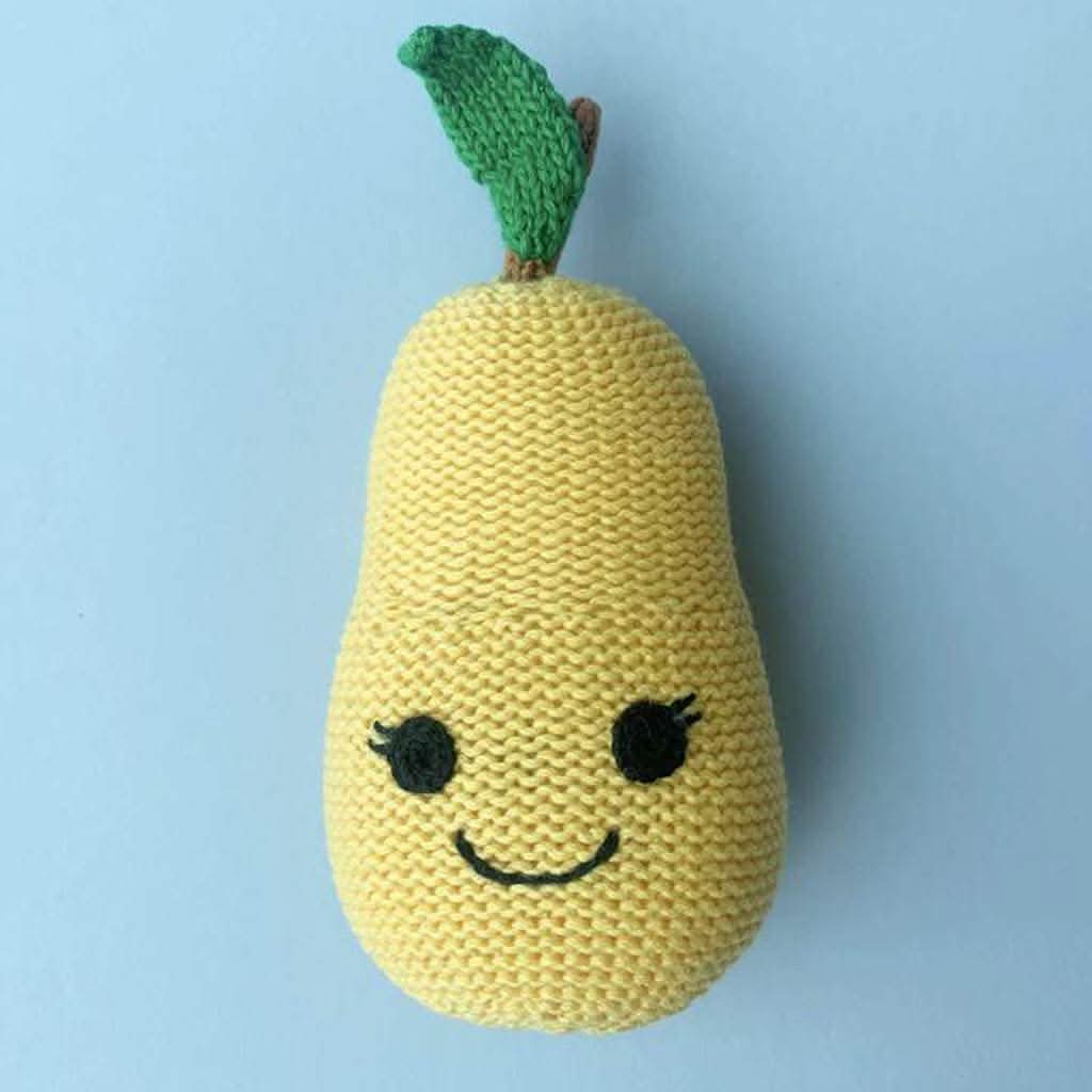 Estella Organic Pear Rattle Baby Toy-Plush Toys-Estella-ANB Baby Store