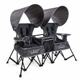 Go With Me Duo Deluxe Portable Double Chair, Grey - ANB Baby