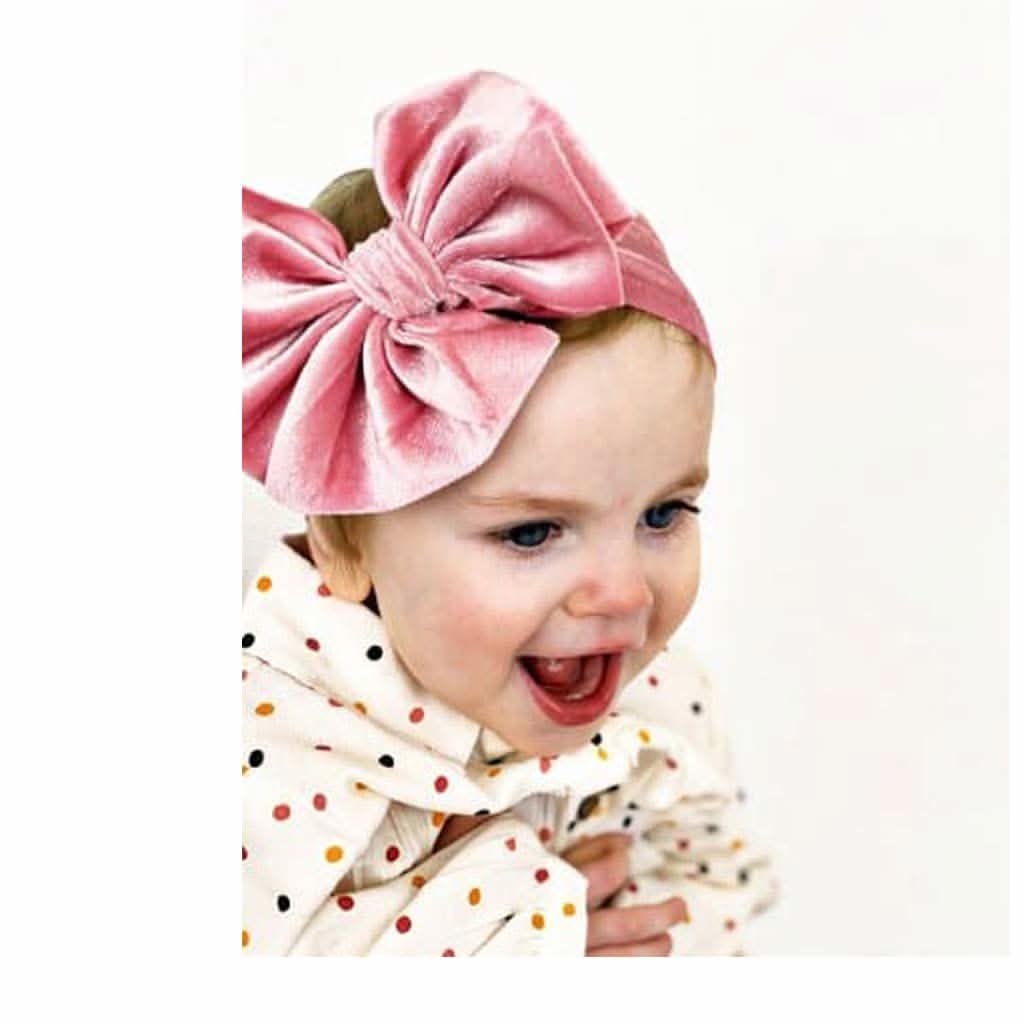 Golden Dot Lane Big Velvet Loopy Bow Headband-Clothing-Golden Dot Lane-Neutral-ANB Baby Store