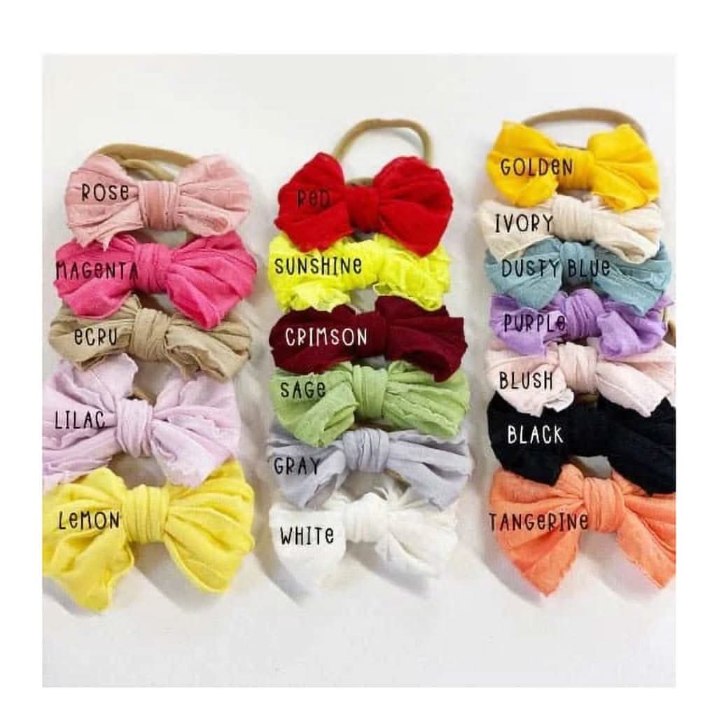 Golden Dot Lane Ruffle Frilly Petite Bow Headband-Clothing-Golden Dot Lane-Black-ANB Baby Store
