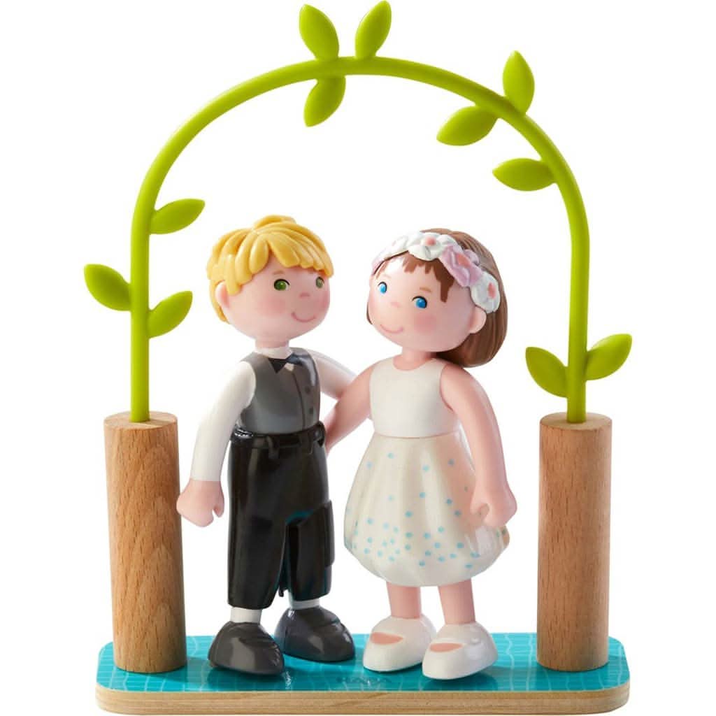 HABA Little Friends 4" Bride and Groom Bendy Doll Figures-Baby Toys-HABA-ANB Baby Store