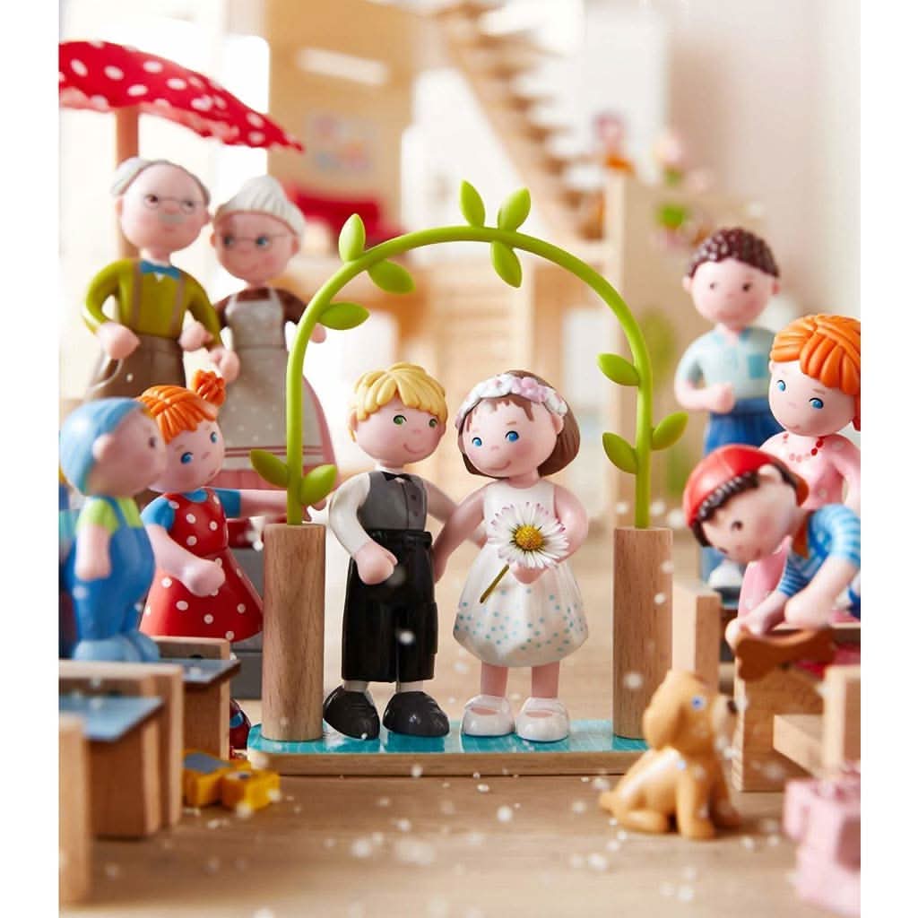 HABA Little Friends 4" Bride and Groom Bendy Doll Figures, ANB BABY
