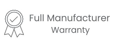 Full manufacturer warranty