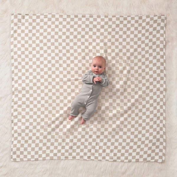 Itzy Ritzy Breastfeeding Boss Muslin Swaddle and Nursing Blanket, Checkerboard