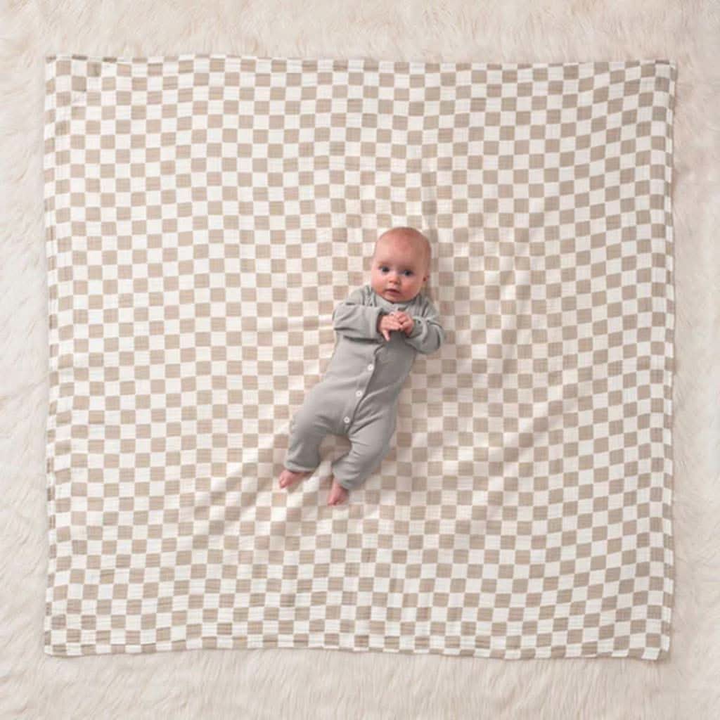 Itzy Ritzy Breastfeeding Boss Muslin Swaddle and Nursing Blanket, Checkerboard-Breastfeeding-Itzy Ritzy-ANB Baby Store
